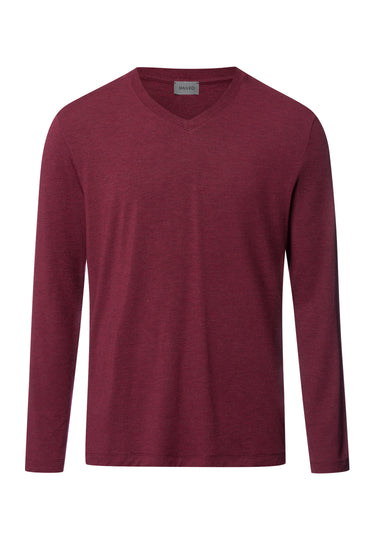 Casuals V-Neck Top | Carbernet Melange 75036-3045